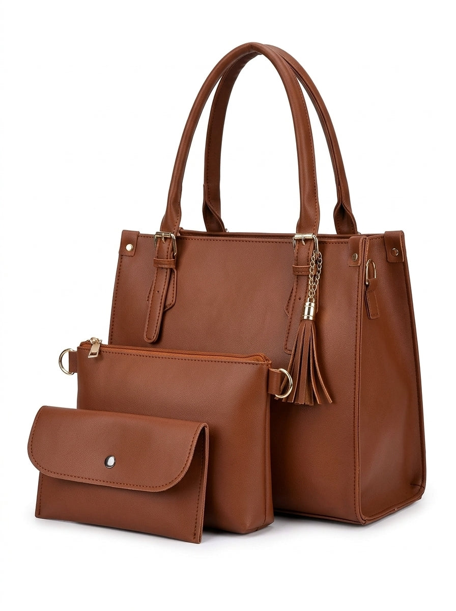 Classic brown 3 piece Bag set