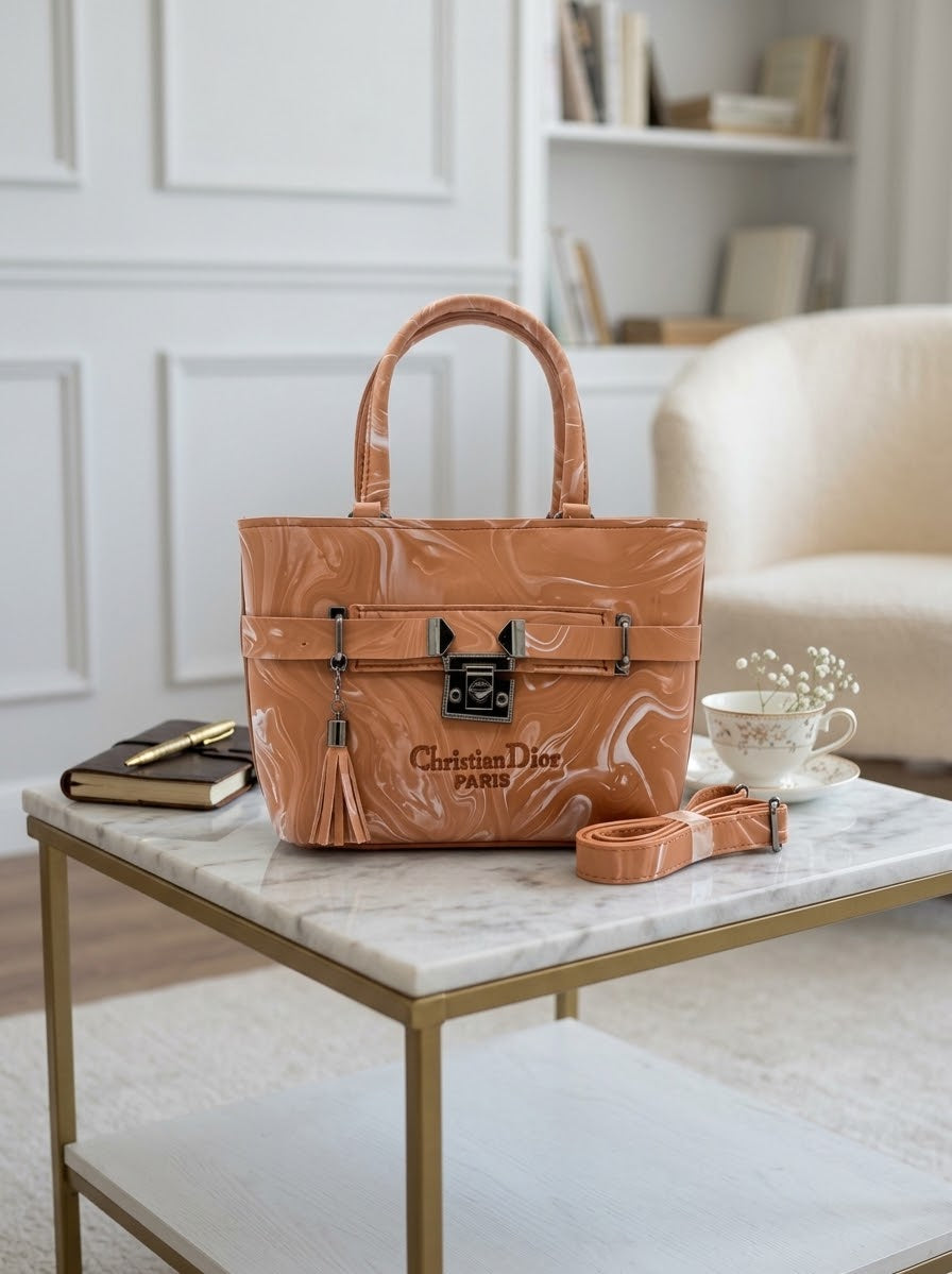 Caramel Swril Hand Bag